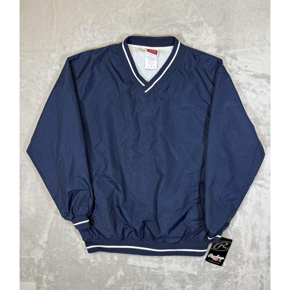 Rawlings Baseball Umpires Pullover Windbreaker V-Neck Long Sleeve Baseball NEW